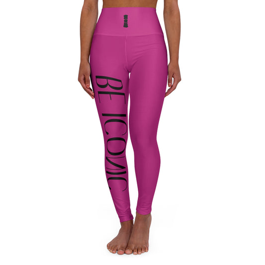 Iconic Streetwear Leggings- Dark Pink