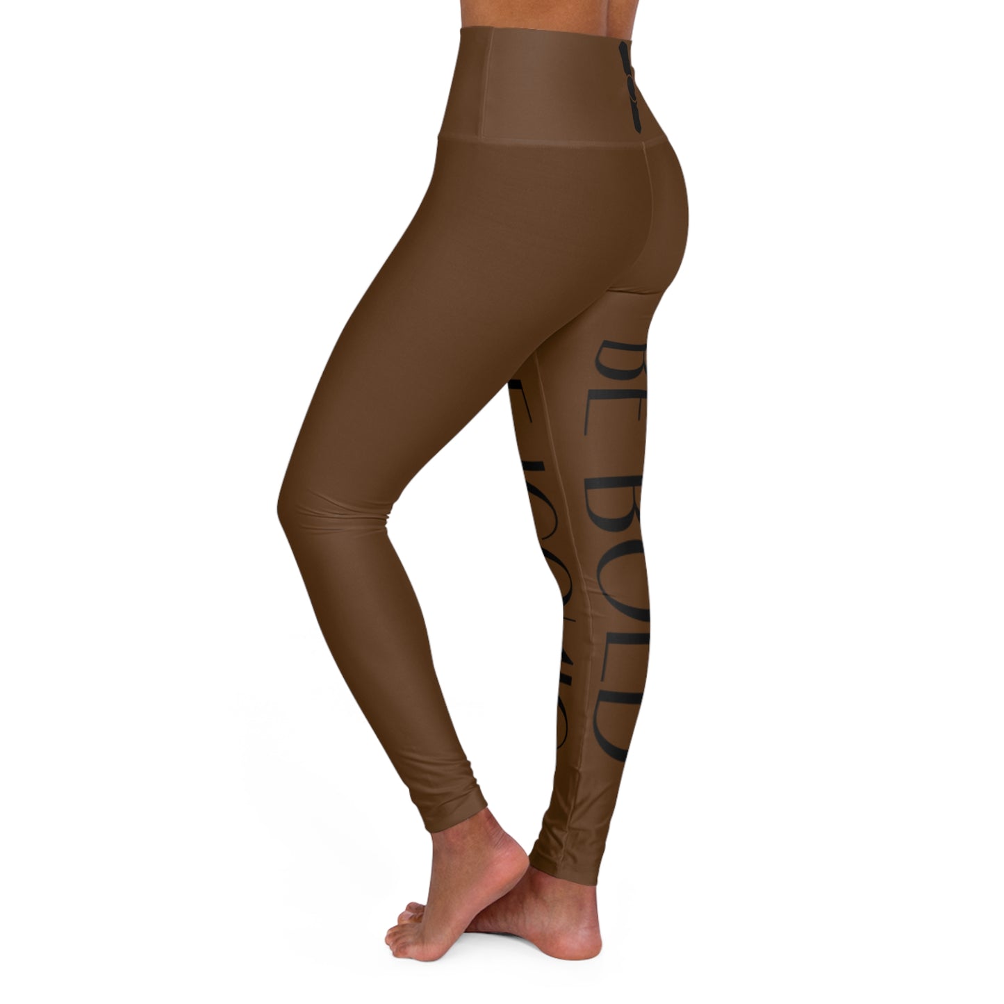 Iconic Streetwear Leggings-Brown